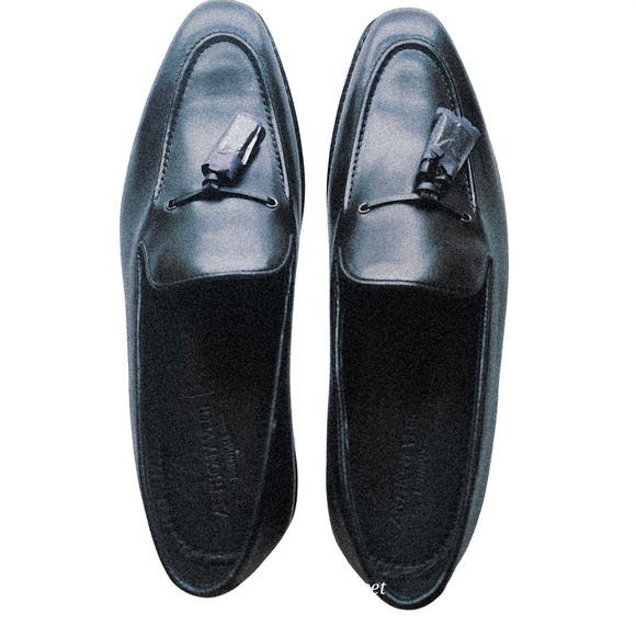 Anthony Veer Kennedy Tassel Loafer Black Leather Goodyear Welted Mens 11 D NEW main image 7